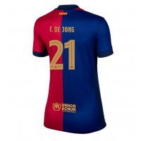 Camiseta Barcelona Frenkie de Jong #21 Primera Equipación para mujer 2024-25 manga corta